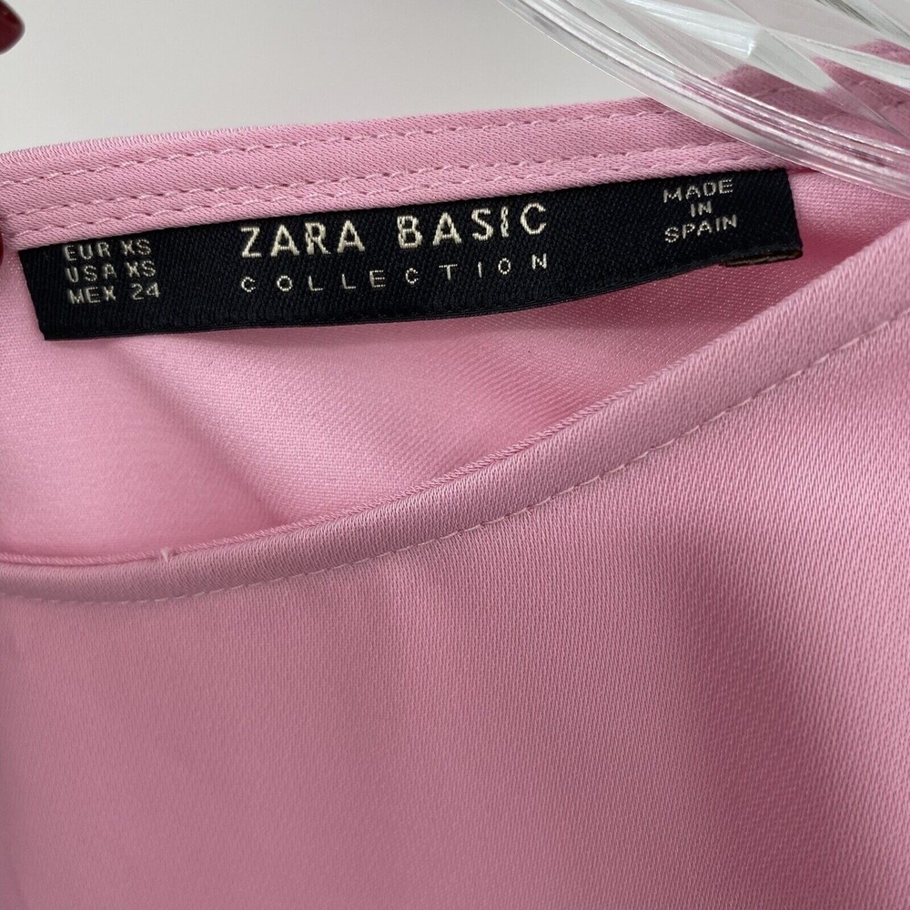 Zara Basic Collection Pink Blouse Ruffle Sleeves … - image 7